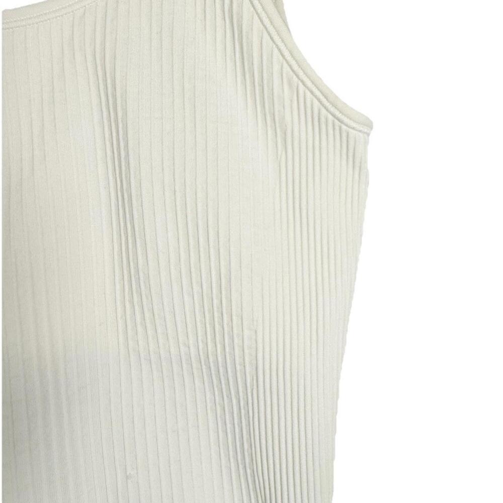 Lululemon Women’s US6 Ebb To The Street Ribbed Ivory Thong Bodysuit Built In Bra - Picture 6 of 9